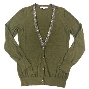 Ann Taylor LOFT Wool Blend Cardigan Sweater